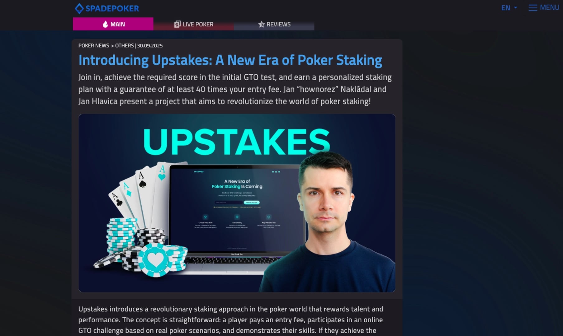 Seeing Upstakes featured in the media for the first time after launch